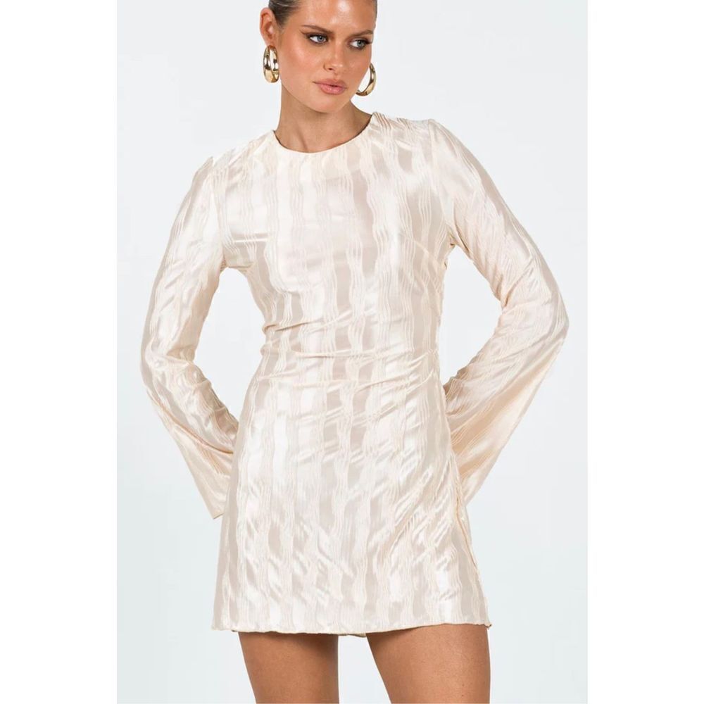 Princess Polly VENAYA MINI DRESS CHAMPAGNE Size 8 New